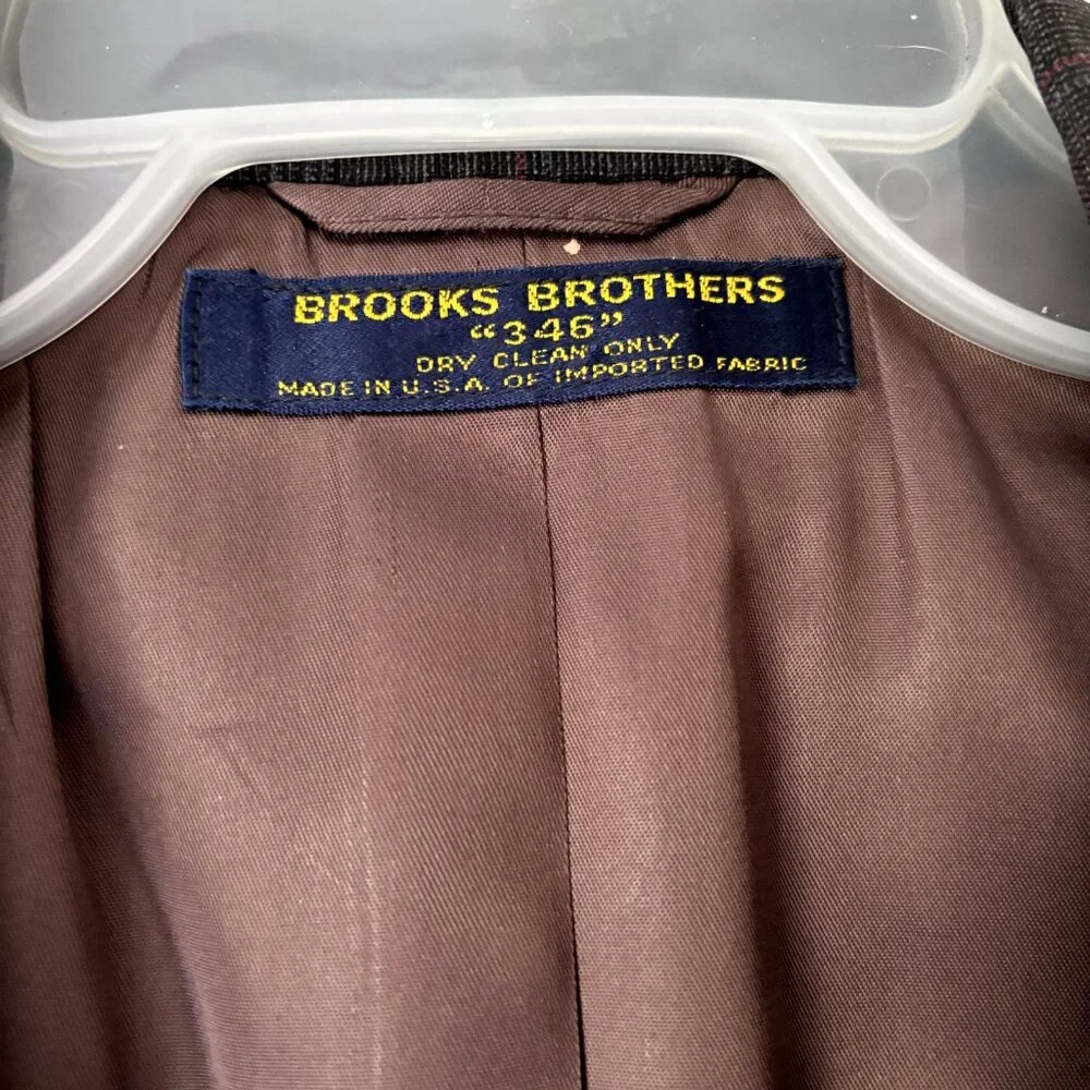 VTG Brooks Brothers 346 Sport Coat Size 42 Wool Blazer Suit Jacket Made‎ in USA